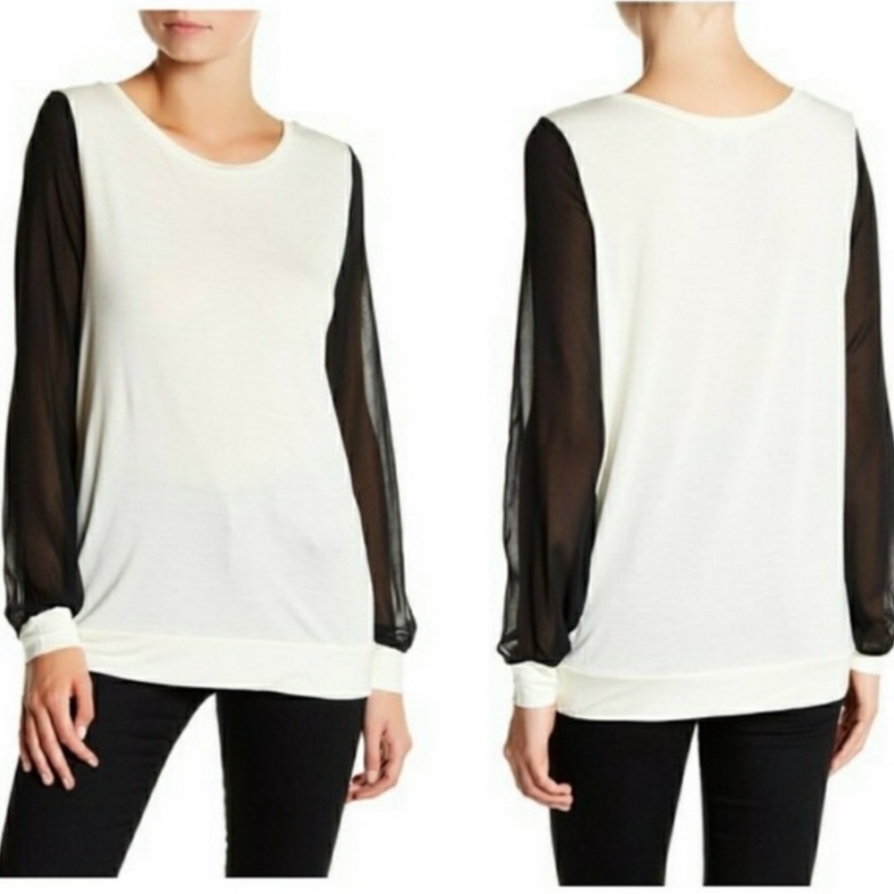 Haute Hippie White and Black Blouse